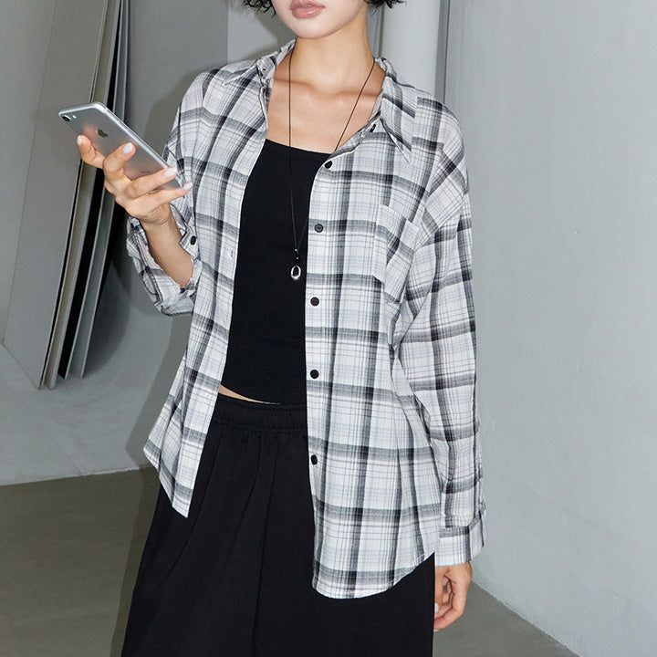 blitti（ブリッティ）の「Node L Pocket Check Long Sleeve Shirt -2color（Tops）」