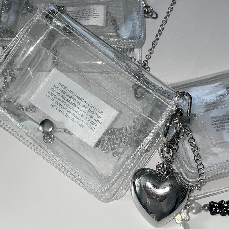 Clear pvc mini chain bag