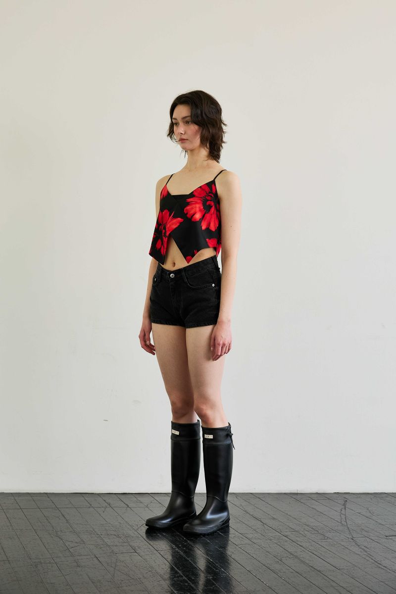 FLUTTER TOP / RED