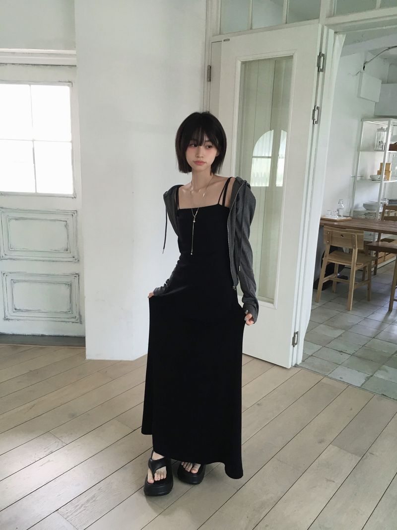 ロア スリム ロングワンピース