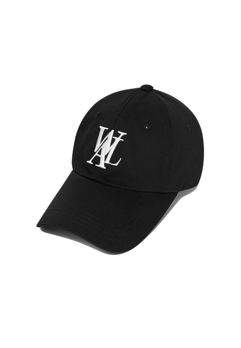 WOOALONG（ウアロン）の「Deep signature logo ball cap - BLACK（Hats）」