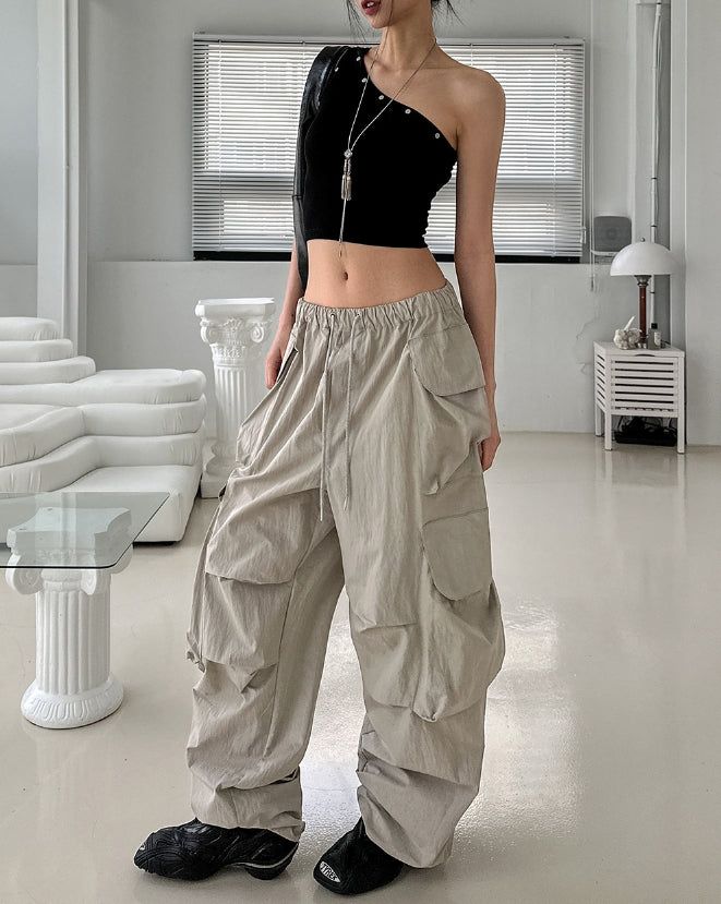 Lorna Pigment Nylon Double Cargo Pants