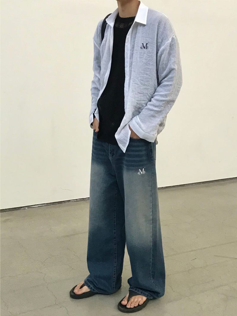 PALMA WIDE DENIM PANTS (2color)