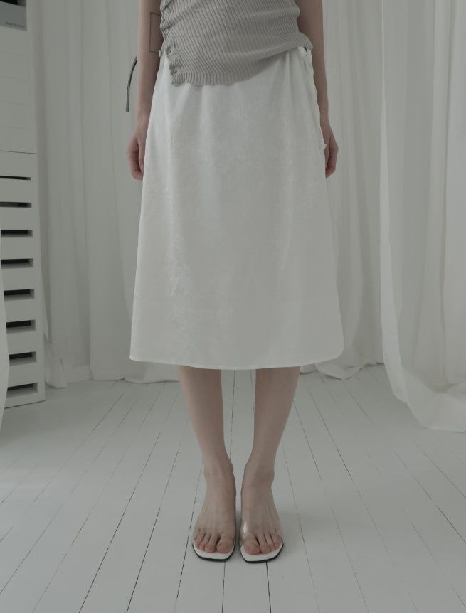 Roche Flower Jacquard Midi Skirt