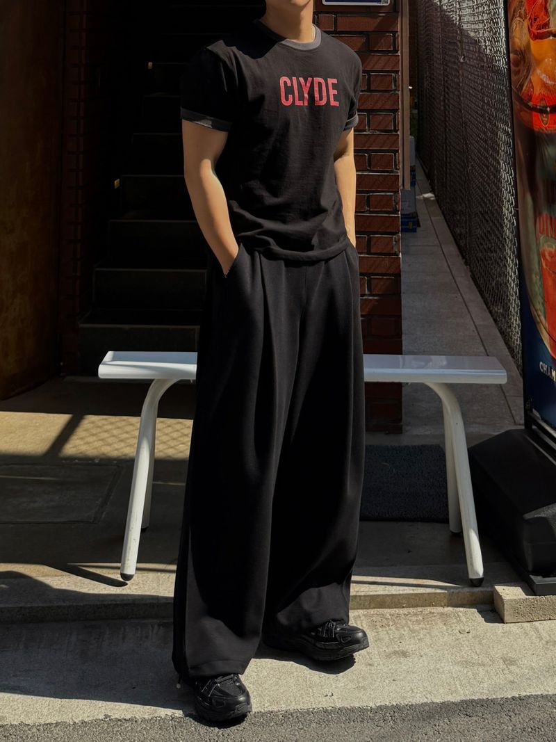 Straight wide sweatpants