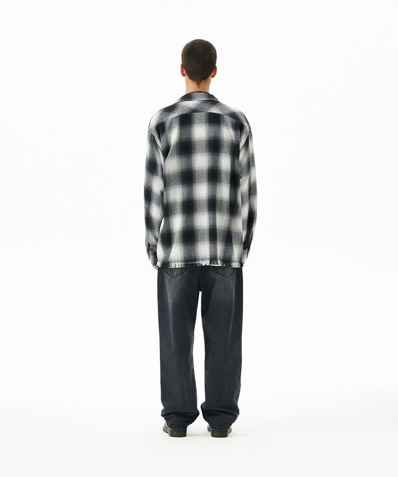 CUT OFF FLANNEL CHECK SHIRT