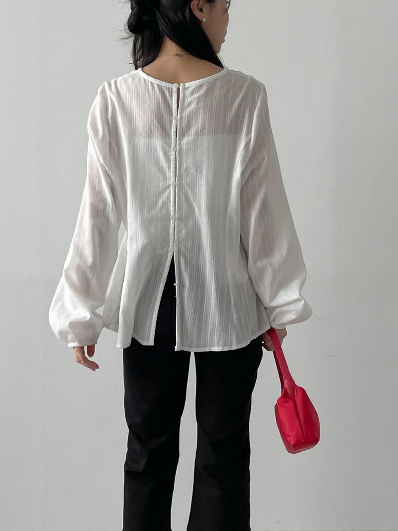 Angela Pintuck Flare Blouse