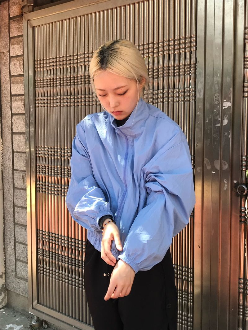 Anyway crop windbreaker
