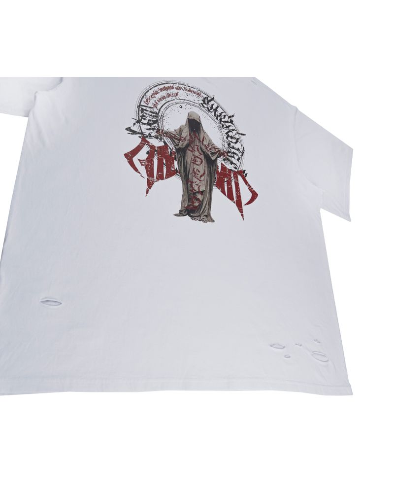 GOATED BLESS CUTTING OVERSIZE T-SHIRT(WHITE)
