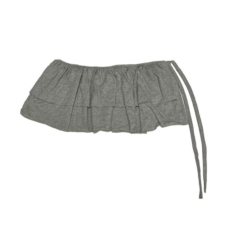 Shirring layered skirt