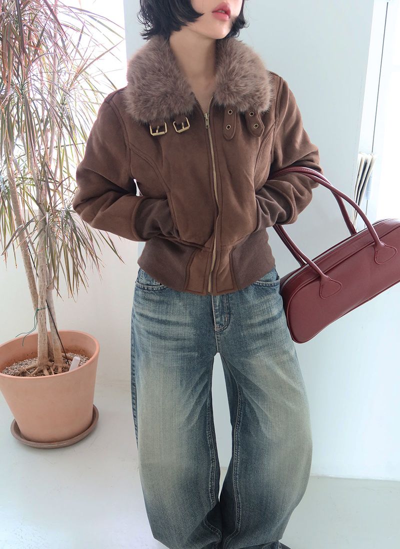 Mocha Vintage Straight Wide Jeans