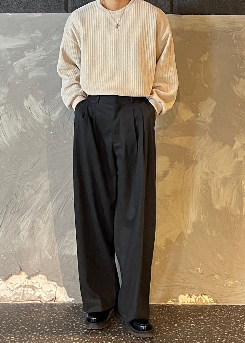 Velor ribbed man to man 4COLOR