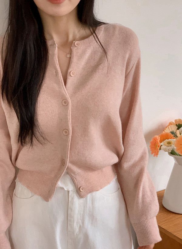 Basic Spring Round Knit Cardigan (10color)