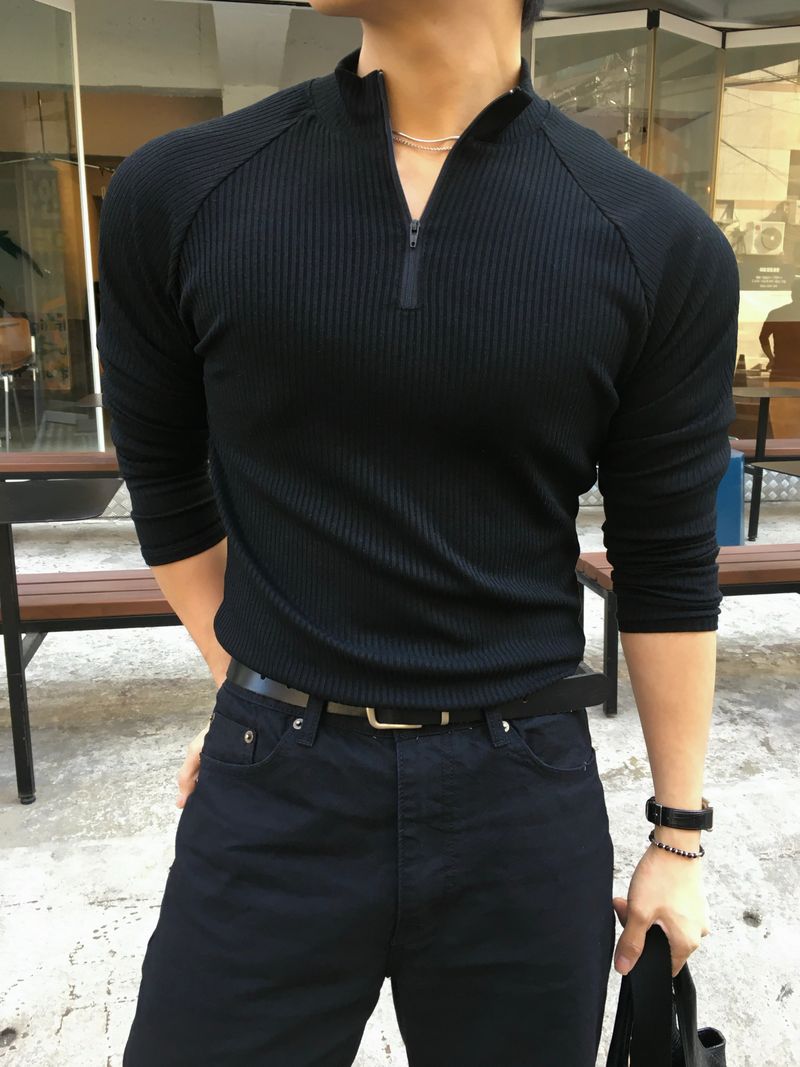 AVAND(アバンド)の「Ron musclefit half zipup knitwear(Tops)」