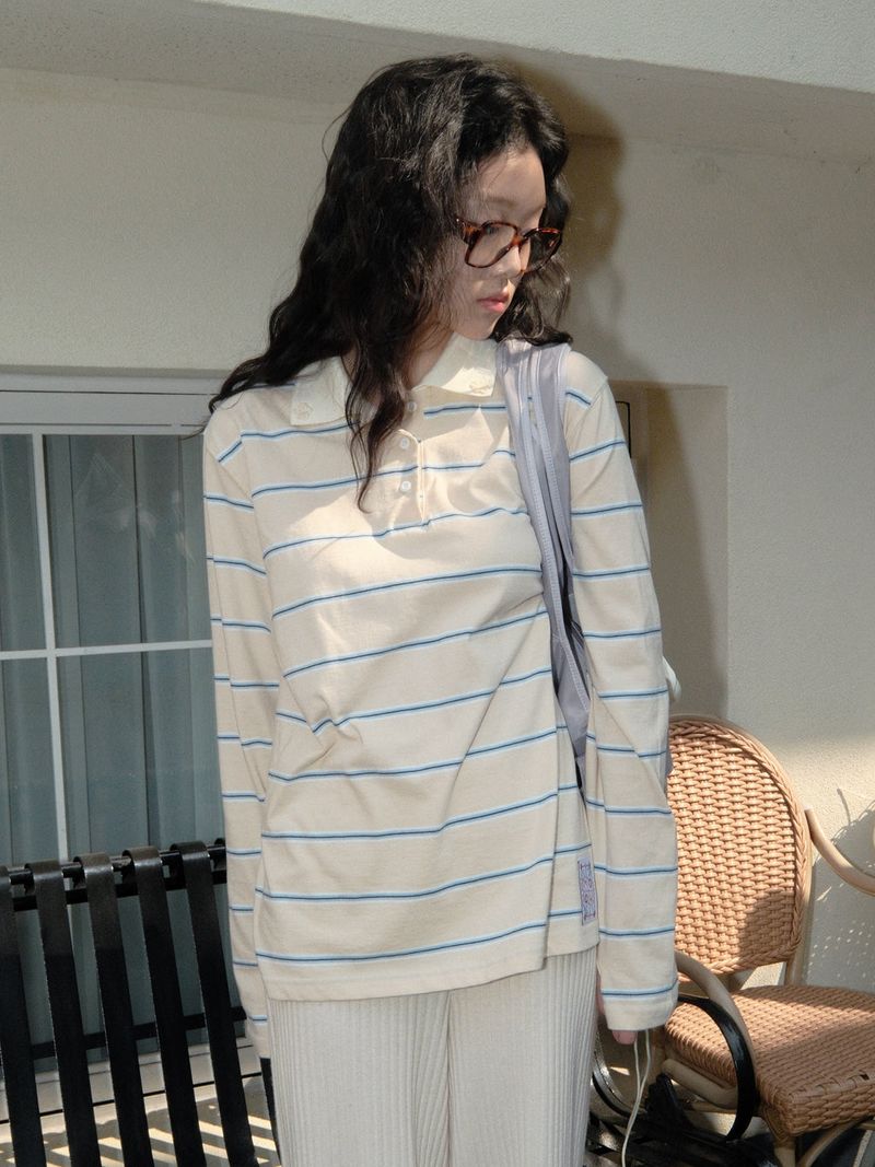 Stripe Rugby T-shirt (Ivory)