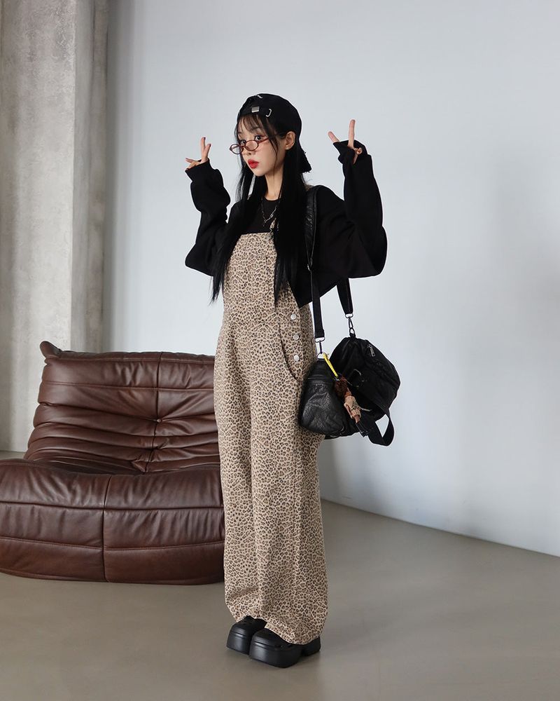 Delight-J（ディライトジェイ）の「leopard leopard overalls overalls（Pants）」