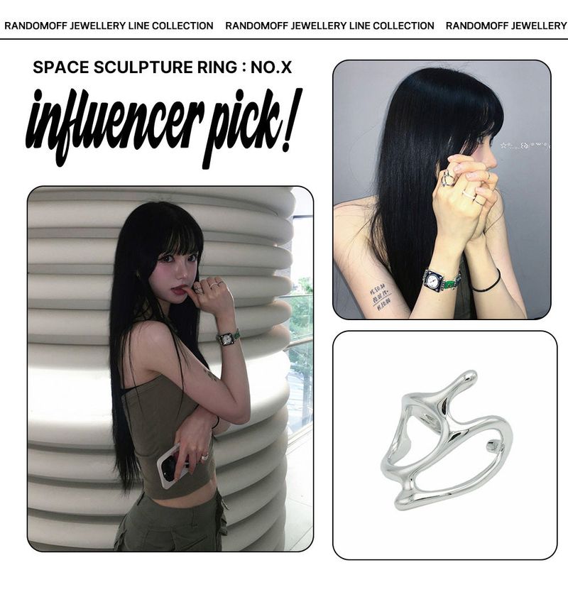 [Silver] Open Ring (Choose One of 11 types) (Random Gift Additional)