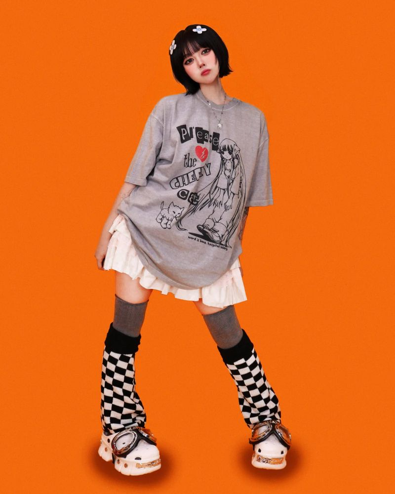 checker-board leg warmer