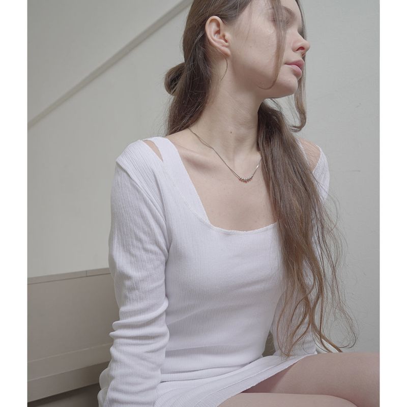 OVERLOCK DRESS-WHITE