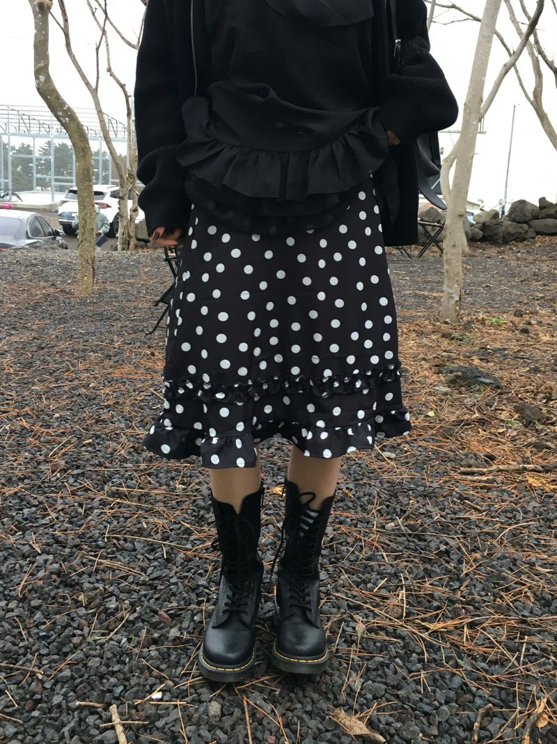 Popo Dot Frill Skirt (2c)