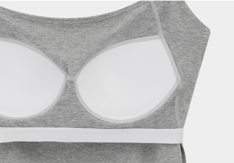 [B-BASIC] Soft Bra Top Sleeveless (Embedded)