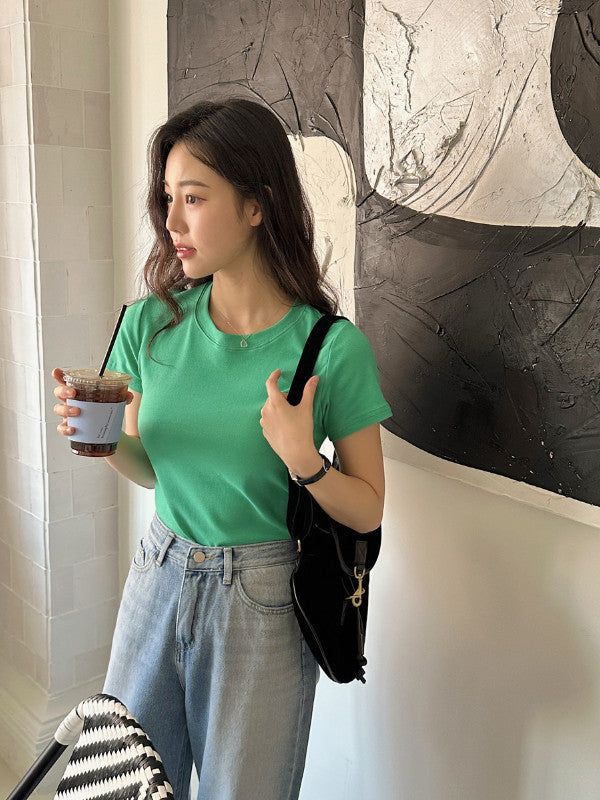 Hip Cat Brush Washed Wide Denim Pants