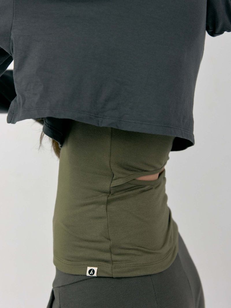 Urban Halterneck Tank Top (Olive)