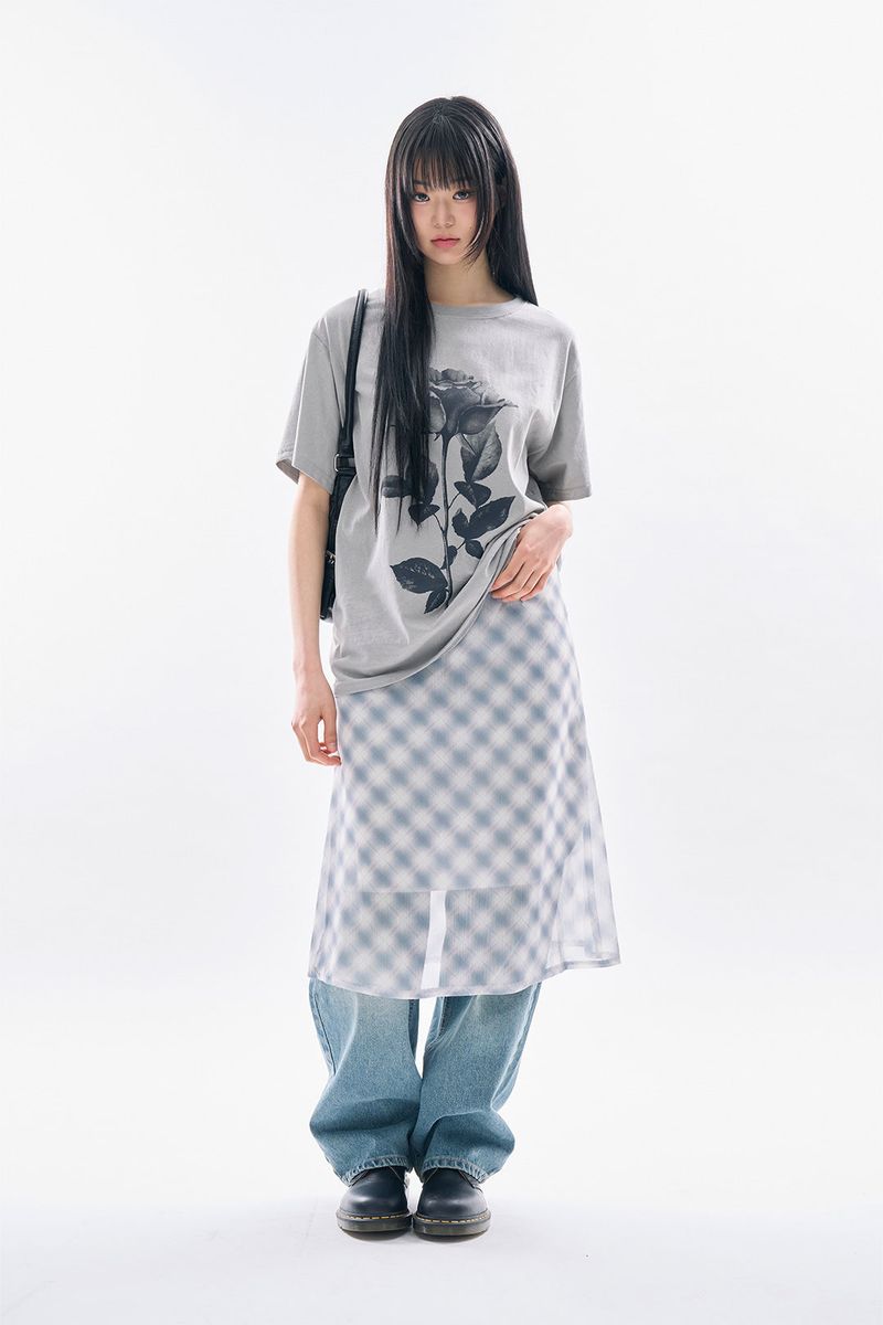 Raucohouse（ラウコハウス）の「Viva see-through check skirt（Skirts）」