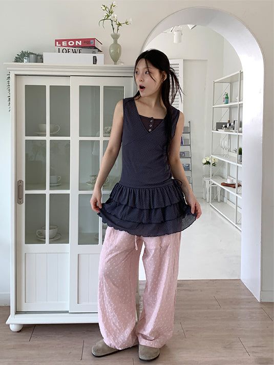 DOT CANCAN LAYERED DRESS (3C)