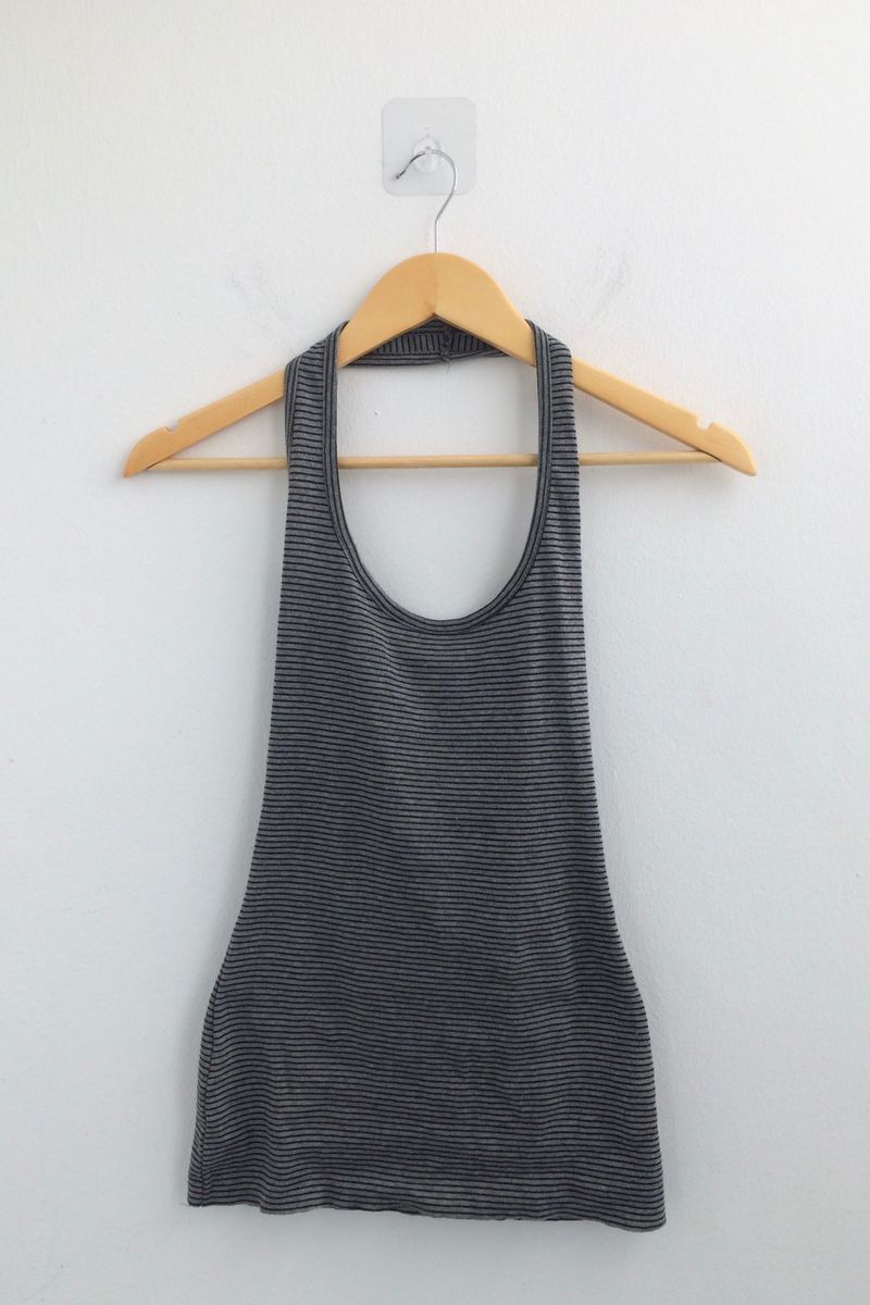 Stripe halter sleeveless