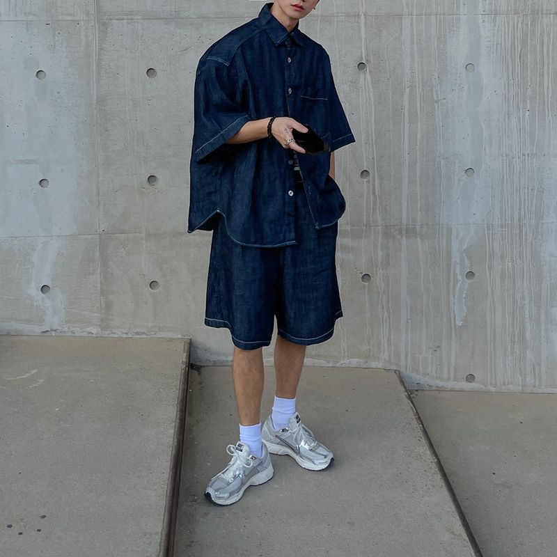 On Jerry Denim One Tuck Half Pants