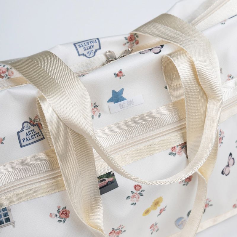 Floral Monogram Cylinder Bag Ivory