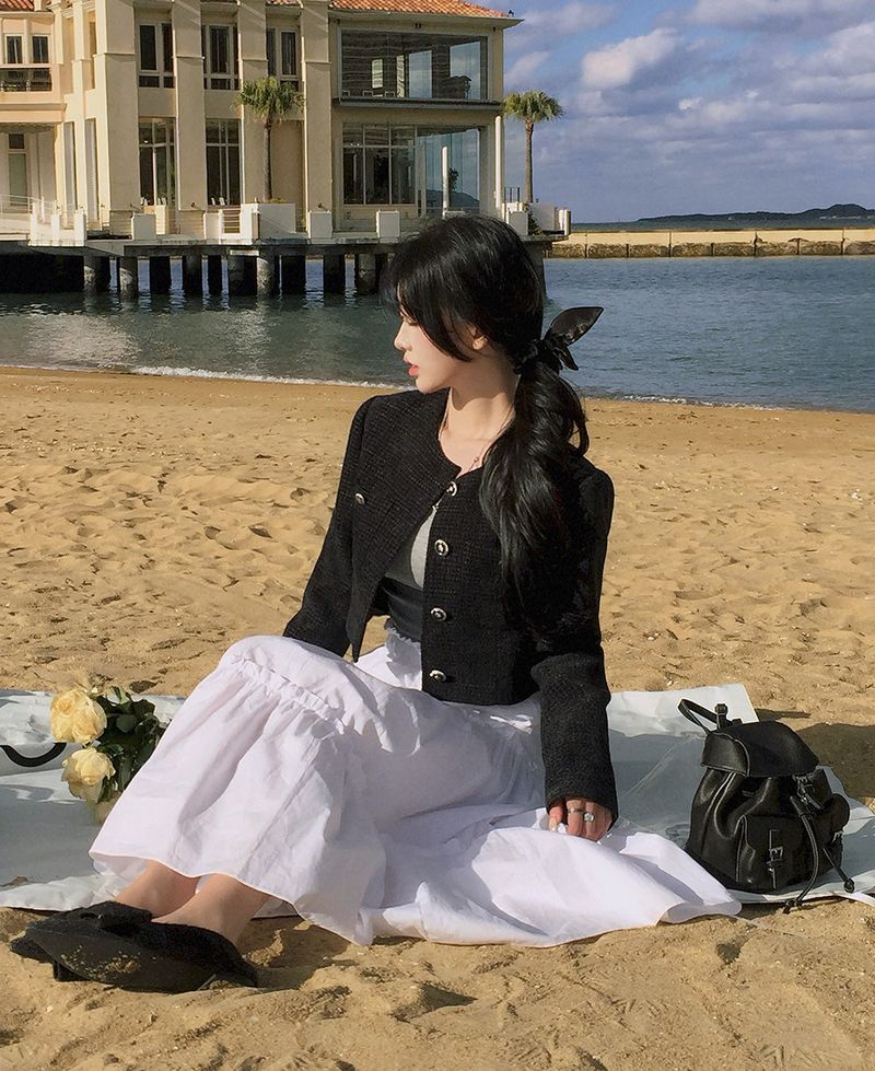 [Bellide made] momochi pocket tweed jacket