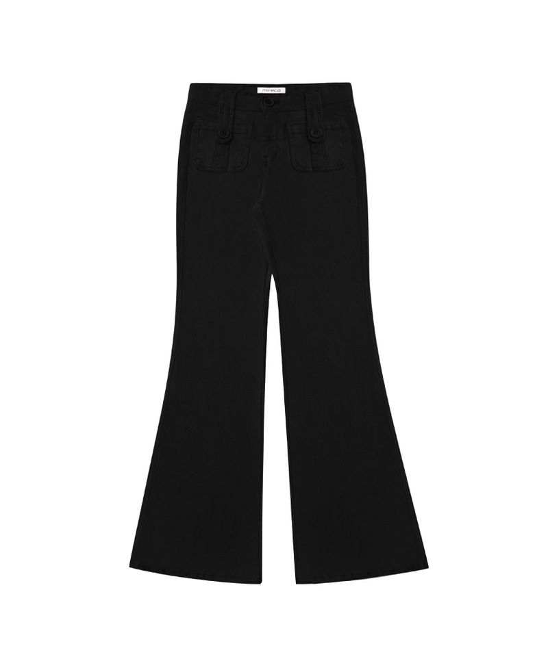 BUTTON POCKET BOOTCUT PT BLACK