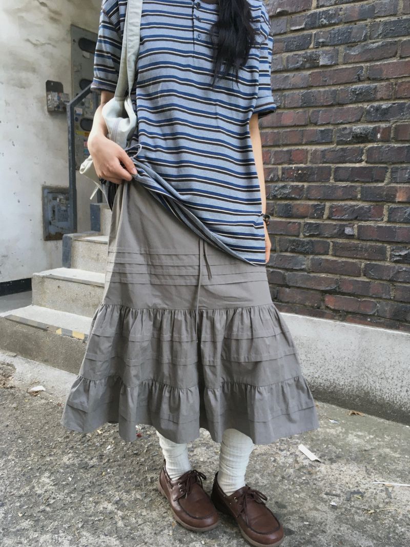 ownmind(オウンマインド)の「Pintuck Midi Skirt(Skirts)」