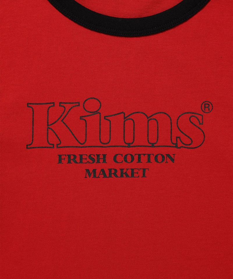 Kims Bam Line Ringer Tee Red (KIB6MFT508A)