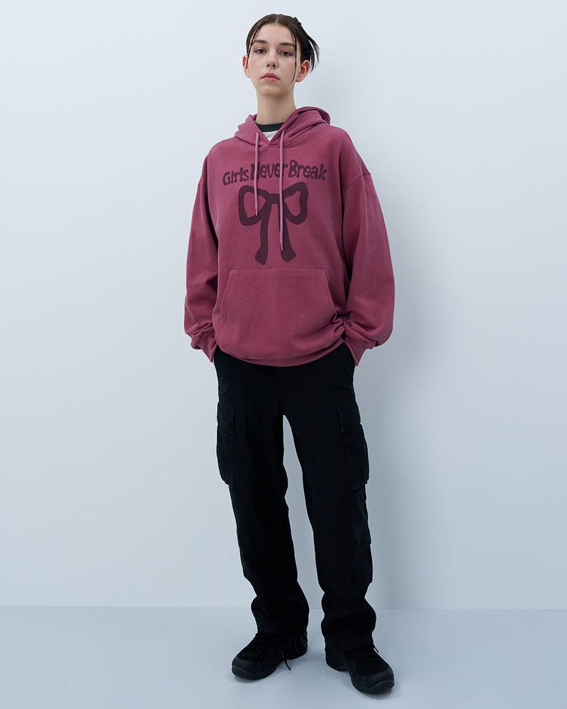 NEVER BREAK PIGMENT HOODIE-PURPLE