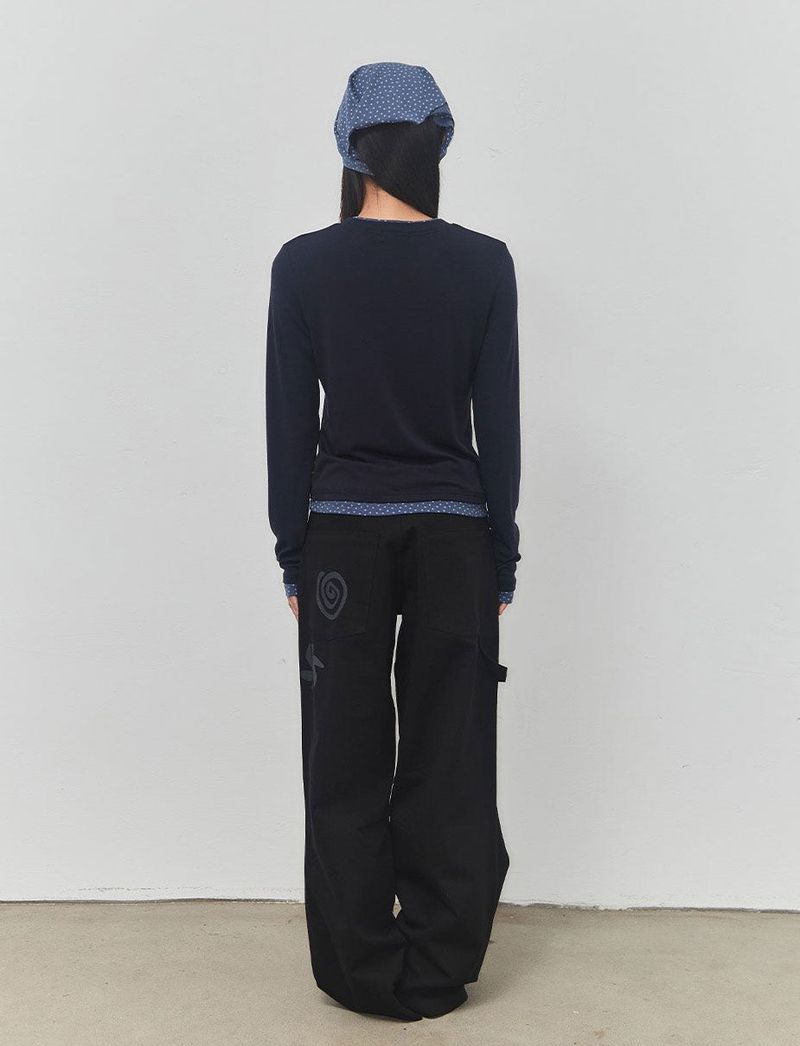 STAR LAYERED LONG SLEEVE - NAVY