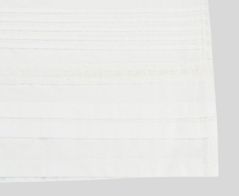 PINTUCK COTTON LONG SKIRT (WHITE)