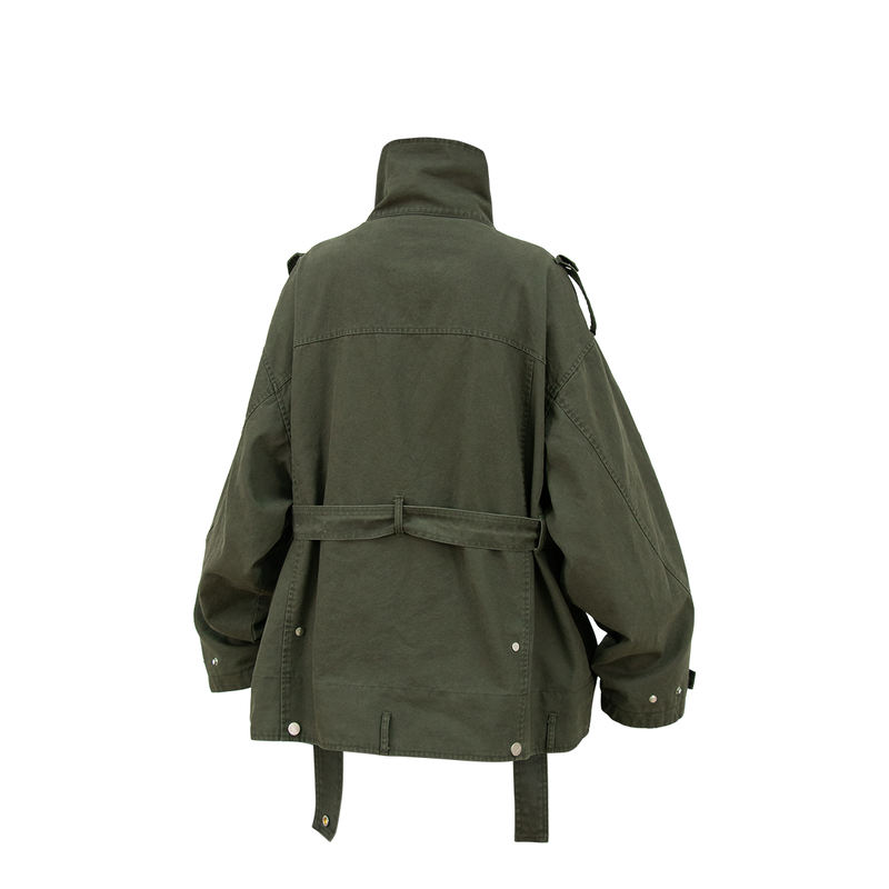 RELABEL (Dream Tailor) Adjustable Length Multi-Style Washed Distressed M65 Jacket