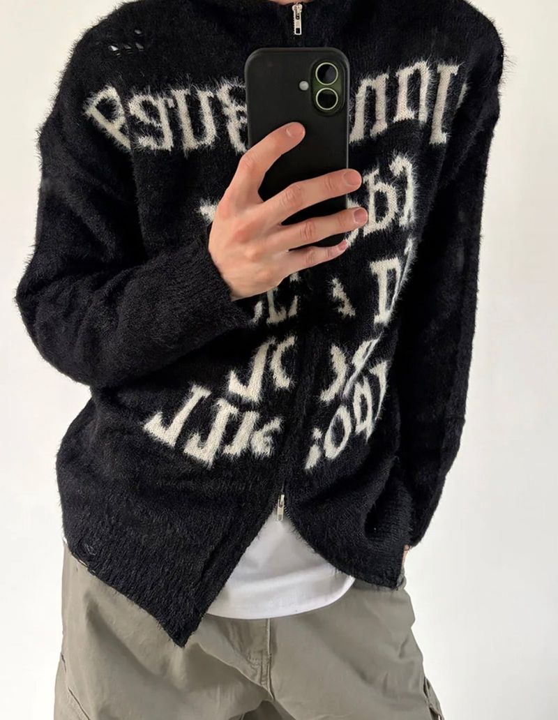 Grayish wide cargo pants