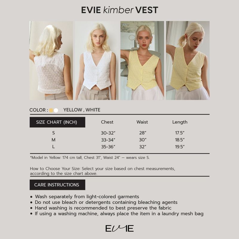 EVIE kimber VEST YELLOW