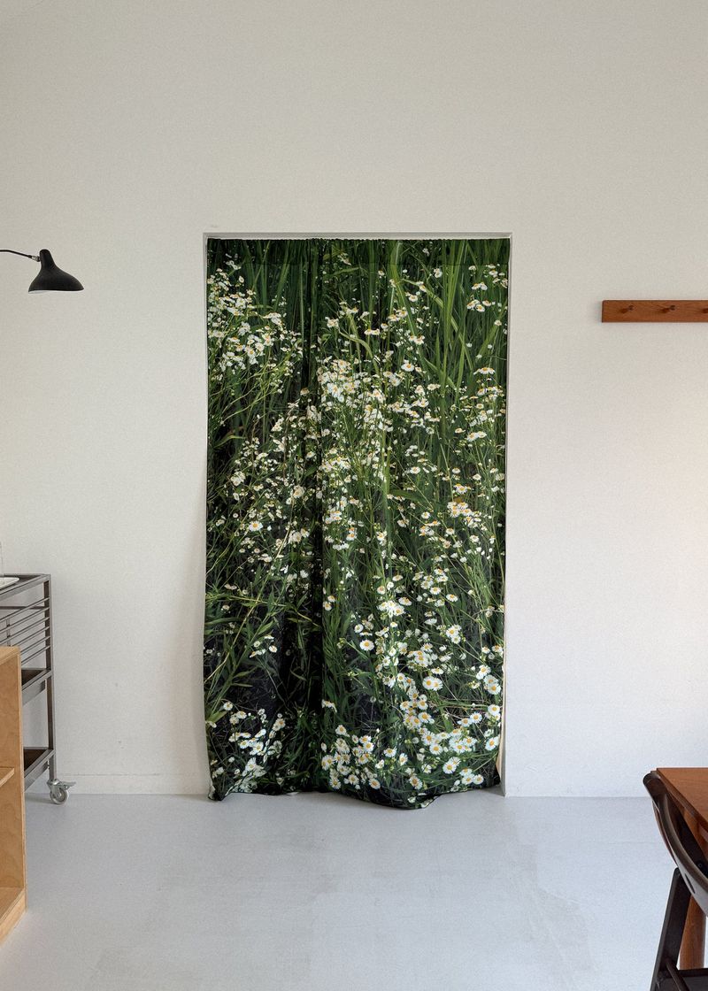 green grassy curtain