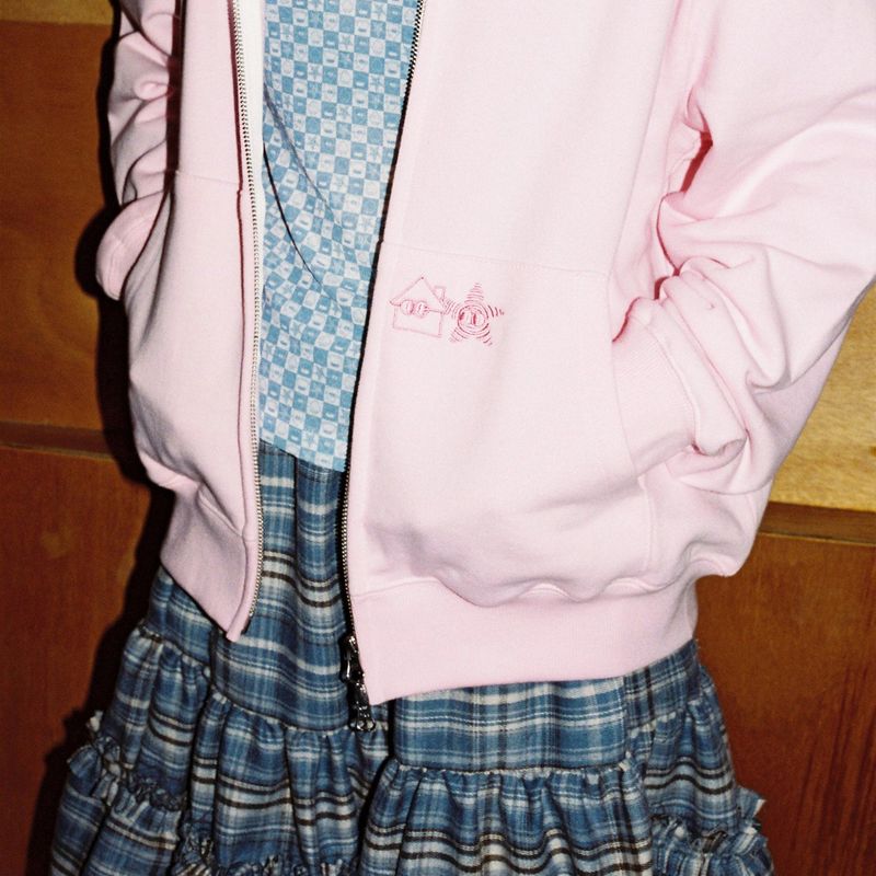 [SUTEKXWEBHOUSE] Check Ruffle Skirt - Blue