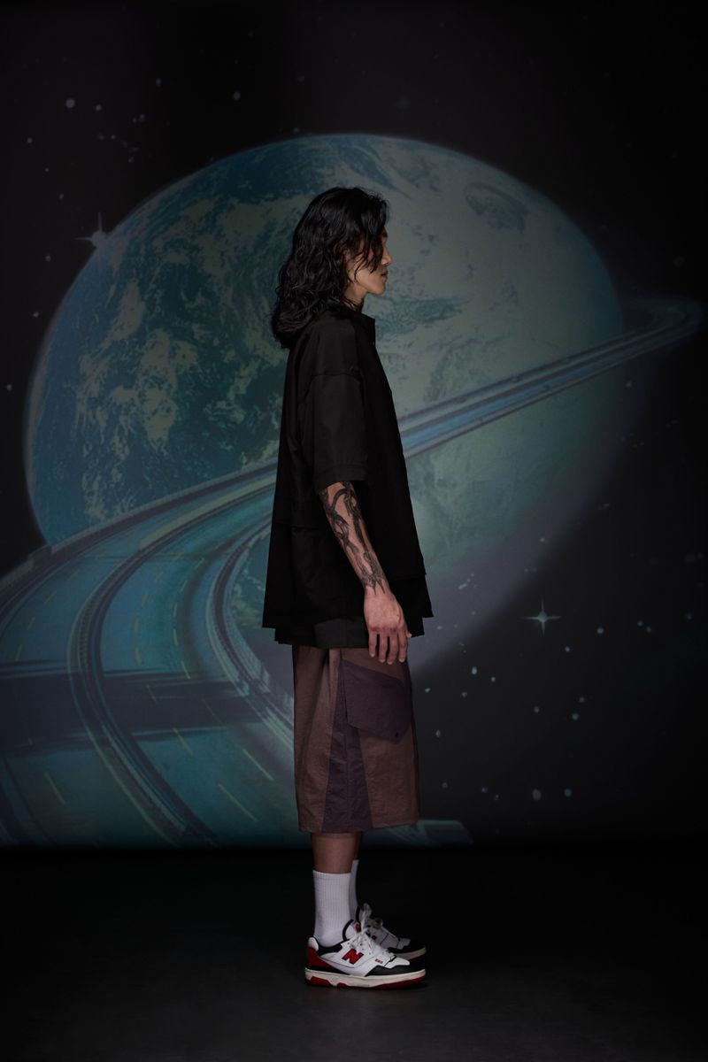 Splice Cropped Shorts