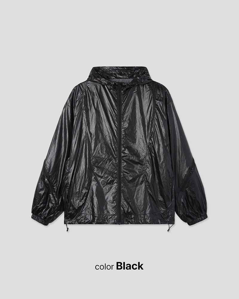 Wave Zipper Hood Windbreaker