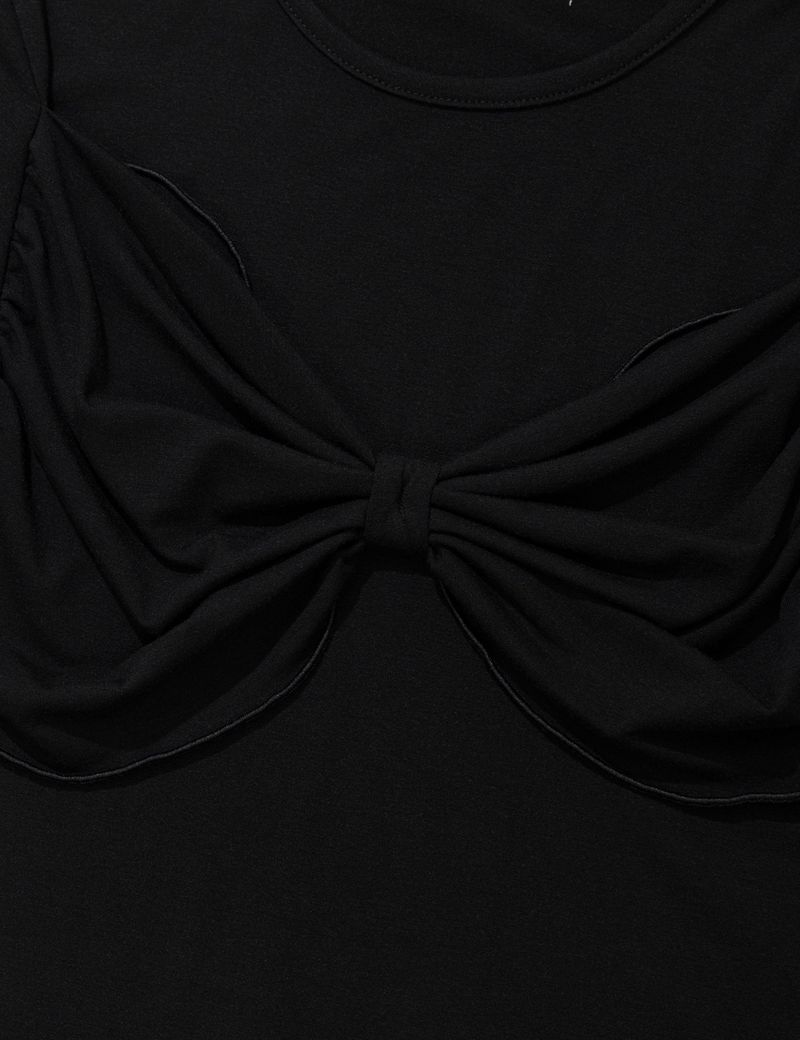 RIBBON T-SHIRT(BLACK)