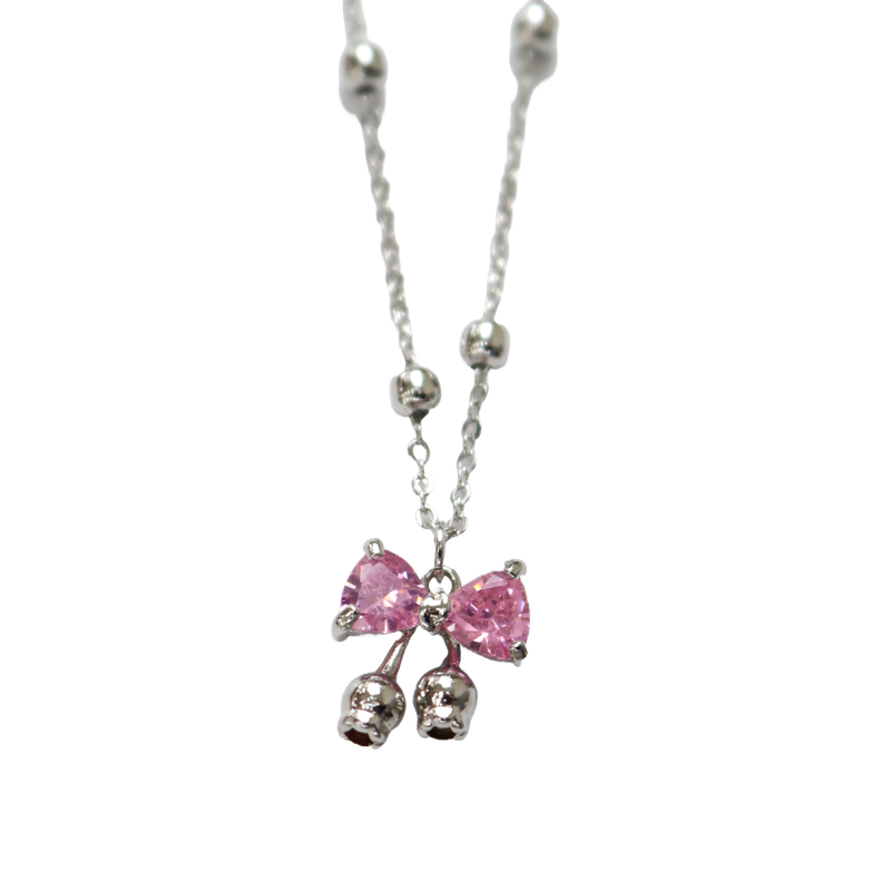 TWINKLE RIBBON CHAIN NECKLACE (2 COLORS)