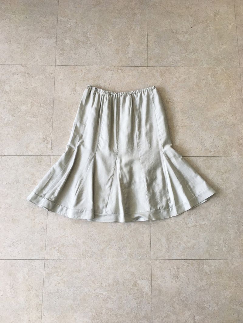 Aqua flare midi skirt