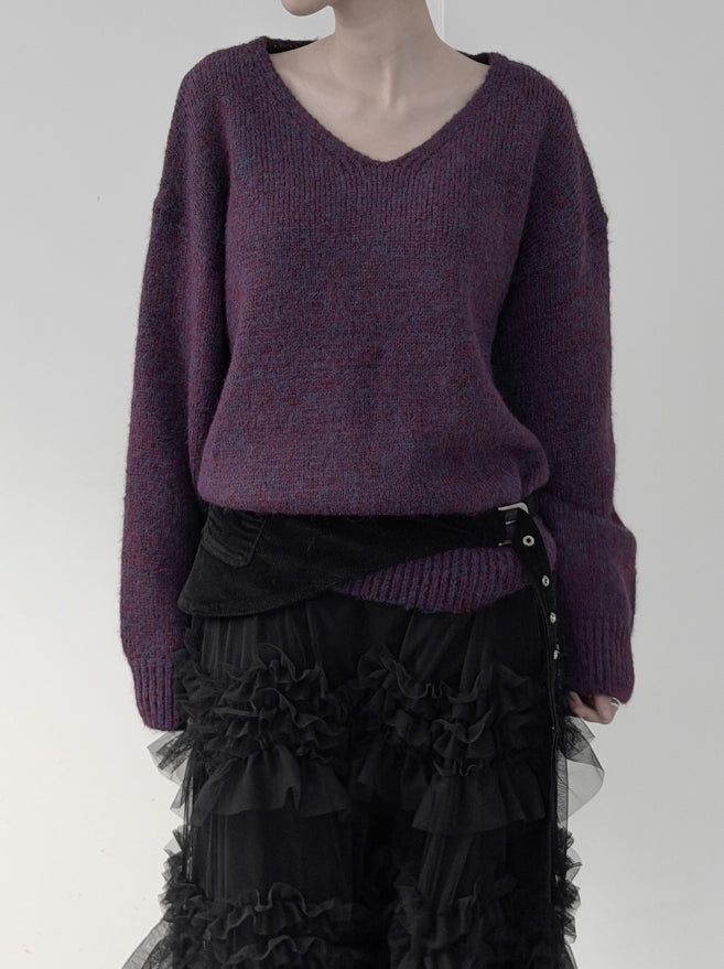 Zen V-neck Bocashi Knit